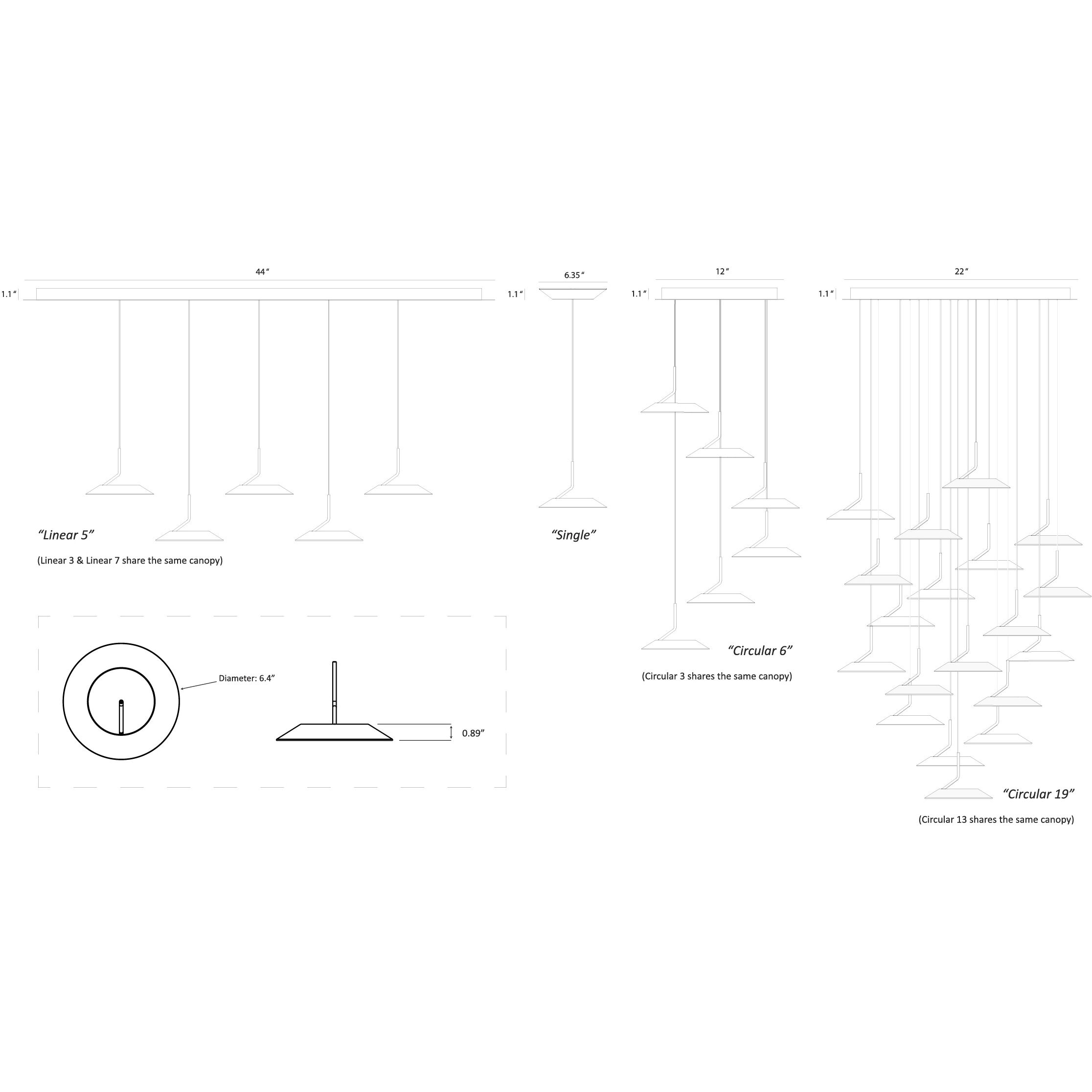 Royyo LED 12 inch Chrome Pendant Ceiling Light
